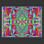 Modelo abstracto colorido tarjetas postales