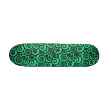Modelo abstracto de Swirly de la turquesa de moda Monopatines Personalizados