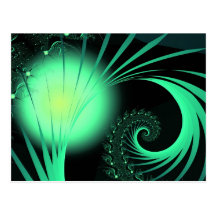Modelo abstracto lindo fresco "orbe del verde " tarjetas postales