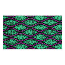 Modelo abstracto ondulado único de moda de Swirly Tarjeta De Visita
