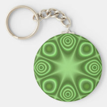 Modelo abstracto verde llavero personalizado