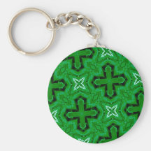 Modelo abstracto verde llavero personalizado