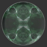 Modelo abstracto, verde oscuro del fractal platos