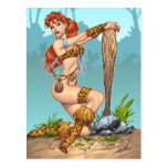 Modelo adaptable de los Cavewoman atractivos del R Tarjeta Postal