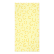 Modelo amarillo cremoso del estampado leopardo tarjeta fotografica personalizada