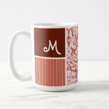 Modelo anaranjado del damasco taza