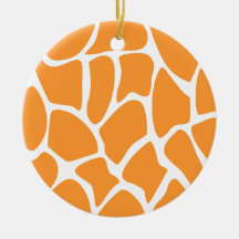 Modelo anaranjado del estampado de girafa ornamentos de reyes magos