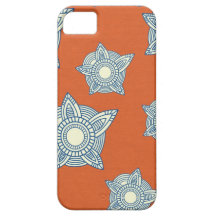 Modelo anaranjado tribal femenino elegante del dam iPhone 5 Case-Mate cobertura