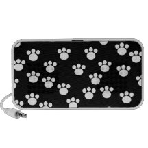 Modelo animal blanco y negro de la impresión de la notebook altavoces