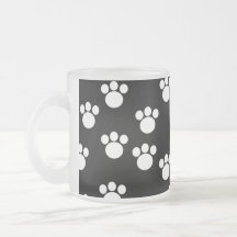 Modelo animal blanco y negro de la impresión de la taza de café
