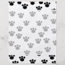 Modelo animal de la impresión de la pata. Blanco y Tarjetas Informativas