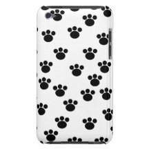 Modelo animal de la impresión de la pata. Blanco y iPod Case-Mate Coberturas