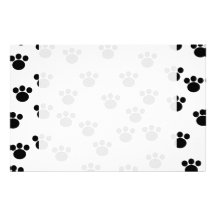 Modelo animal de la impresión de la pata. Blanco y Papelería De Diseño