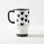 Modelo animal de la impresión de la pata. Blanco y Tazas De Café