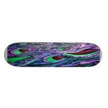 Modelo artístico de la pluma del pavo real tablas de skate