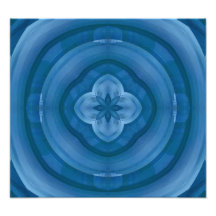 Modelo azul abstracto con la flor de madera fotos
