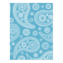 Modelo azul claro de Paisley Postales