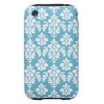 Modelo azul claro del damasco del vintage iPhone 3 tough cobertura