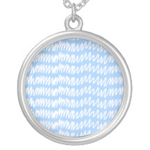 Modelo azul claro y blanco del squiggle joyeria personalizada