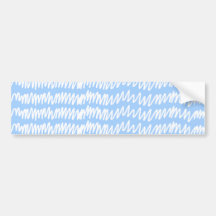 Modelo azul claro y blanco del squiggle pegatina de parachoque