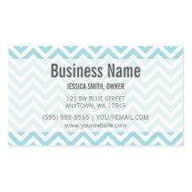 Modelo azul claro y blanco moderno de Chevron Plantillas De Tarjetas Personales
