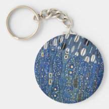 Modelo azul de Gustavo Klimt del oro de Nouveau de Llaveros Personalizados