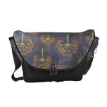 Modelo azul del árbol del fractal bolsas messenger