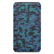 Modelo azul del camo iPod touch Case-Mate cobertura