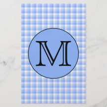 Modelo azul del control del monograma. Letra de en Flyer Personalizado