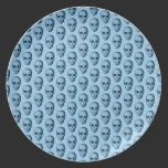 Modelo azul del cráneo platos