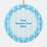 Modelo azul del Seahorse Ornamento Para Reyes Magos