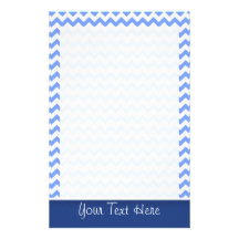 Modelo azul lindo de Chevron Papelería De Diseño