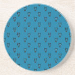 Modelo azul marino del búho posavasos manualidades