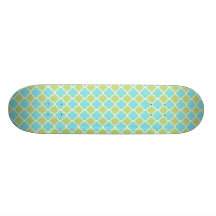 Modelo azul y verde tabla de skate
