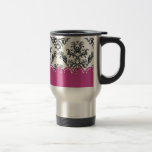 Modelo B&W del vintage con rosa Tazas De Café