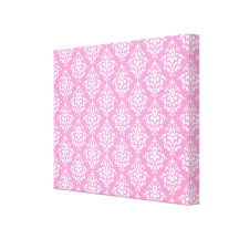 Modelo blanco rosado 1 del damasco del vintage lona envuelta para galerías