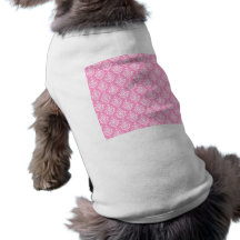 Modelo blanco rosado 1 del damasco del vintage camisa de perro