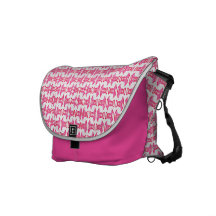 modelo blanco rosado del tiki bolsa de mensajería