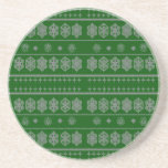 modelo blanco verde del copo de nieve posavasos manualidades