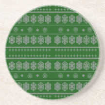 modelo blanco verde del copo de nieve posavasos manualidades