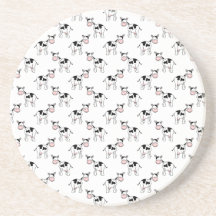 Modelo blanco y negro de la vaca posavasos manualidades