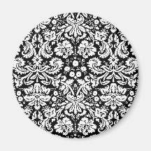 Modelo blanco y negro del damasco iman