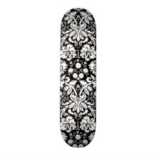 Modelo blanco y negro del damasco patin