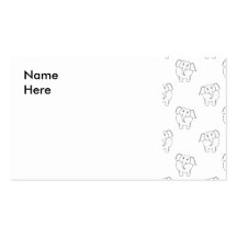 Modelo blanco y negro del elefante plantillas de tarjetas personales