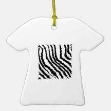 Modelo blanco y negro del estampado de zebra ornamento de navidad