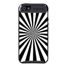 Modelo blanco y negro del rayo iPhone 5 cárcasas