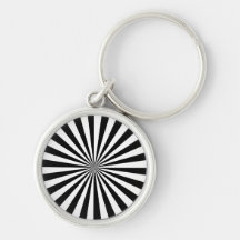 Modelo blanco y negro del rayo llaveros