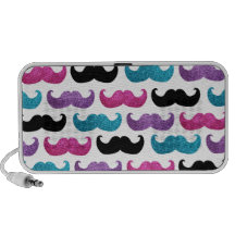 Modelo bling colorido del bigote (falso brillo) sistema altavoz