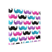 Modelo bling colorido del bigote (falso brillo) impresiones en lona