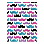 Modelo bling colorido del bigote (falso brillo) tarjeta postal